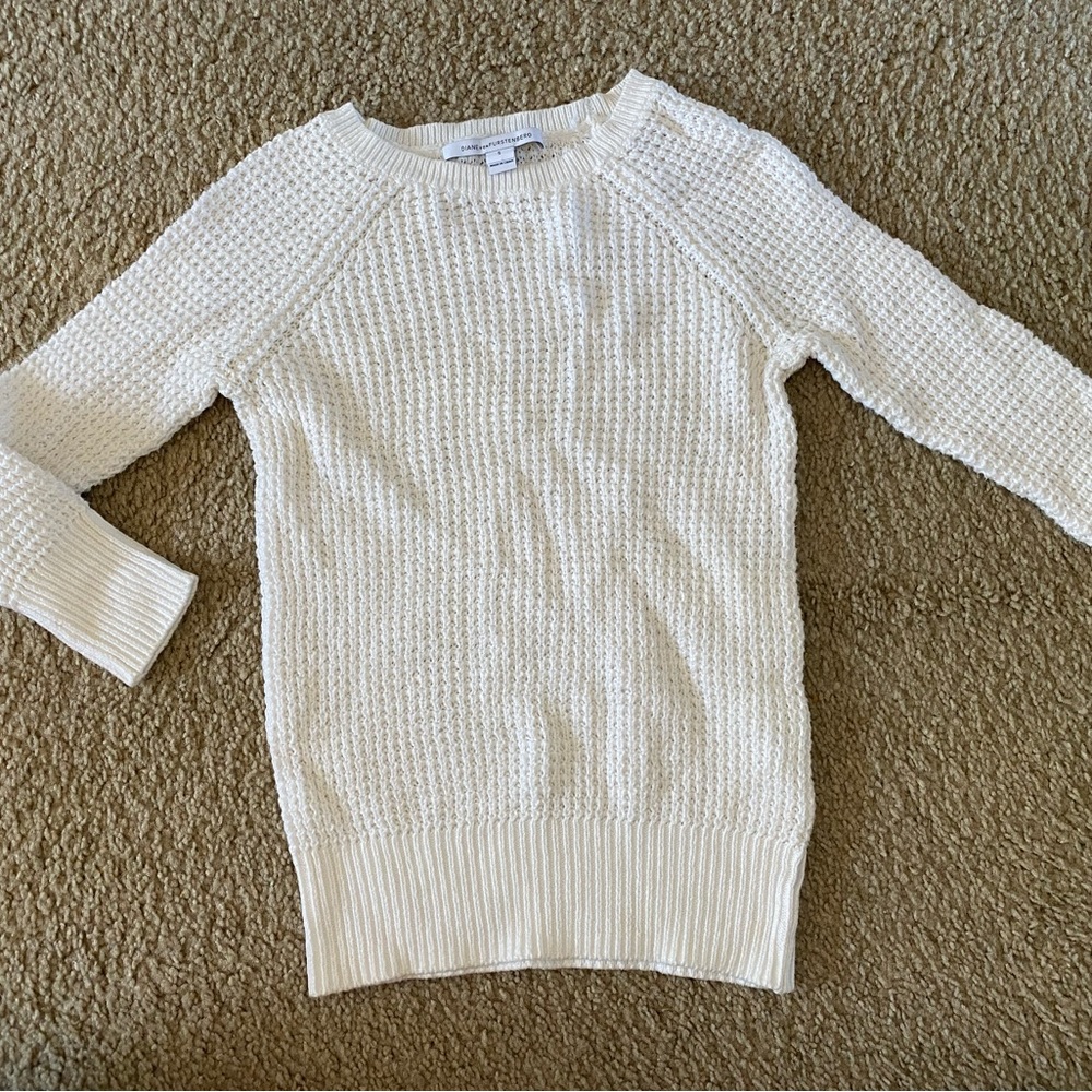 Diane von Furstenberg Waffle Knit Sweater Women’s Size Small